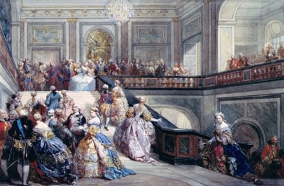 Festa al Castello di Versailles in occasione del matrimonio del Delfino nel 1745 da Eugene Louis Lami